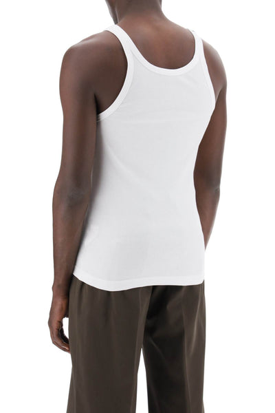 Dolce & gabbana "ribbed slim shoulder tank top G8PA8T FU7AV BIANCO OTTICO