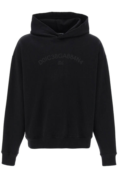 Dolce & gabbana hooded sweatshirt with logo print G9AKAT HU7PP NERO