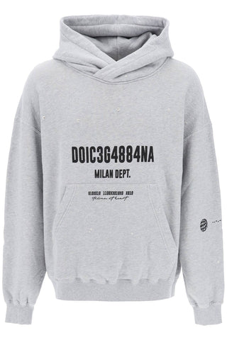 Dolce & gabbana distressed-effect hoodie G9AKPT G7KX8 MELANGE GRIGI