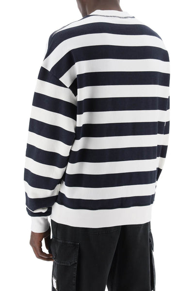 Dolce & gabbana striped sweatshirt with embroidered logo G9AVOZ G7LIY VARIANTE ABBINATA