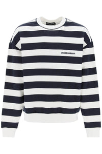 Dolce & gabbana striped sweatshirt with embroidered logo G9AVOZ G7LIY VARIANTE ABBINATA