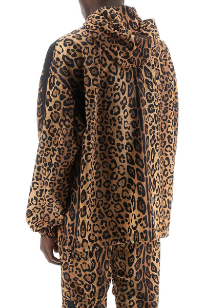 Dolce & gabbana "leopard print nylon anor G9AXZT FPSH8 LEO INGRAND MARRONE