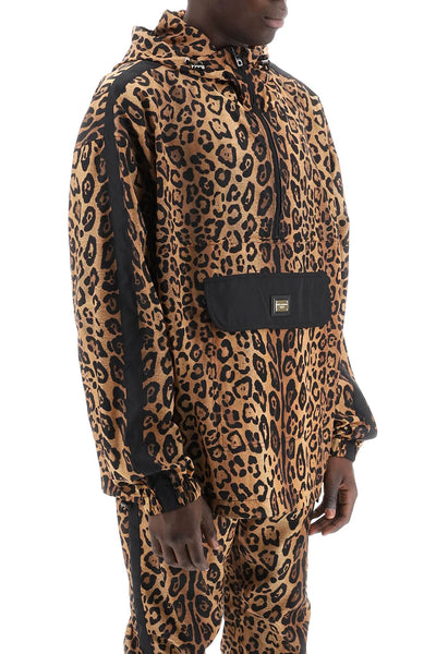 Dolce & gabbana "leopard print nylon anor G9AXZT FPSH8 LEO INGRAND MARRONE