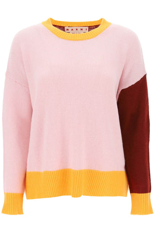 Marni colorblocked cashmere sweater GCMD0315Q1UFX385 QUARTZ