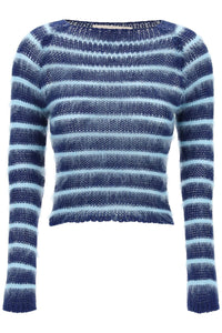 Marni 條紋棉質和馬海毛套頭衫 GCMD0512Q0UFCB21 BLUMARINE