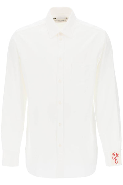 Golden goose reguler fit shirt GMP00246 P000681 OFF WHITE