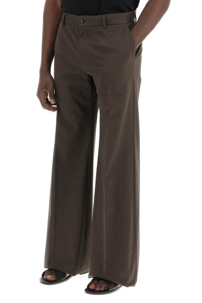 Dolce & gabbana tailored cotton trousers for men GP01PT FU60L MARRONE