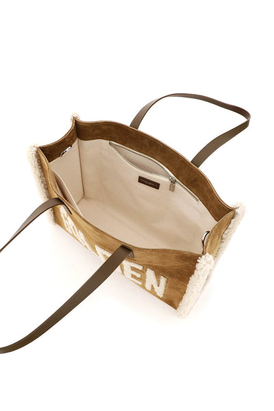 Golden goose california east-west bag with shearling detail GWA00120 A000129 CAMEL