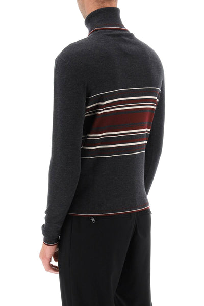 Dolce & gabbana striped wool turtleneck sweater GXQ81T JCVG3 VARIANTE ABBINATA