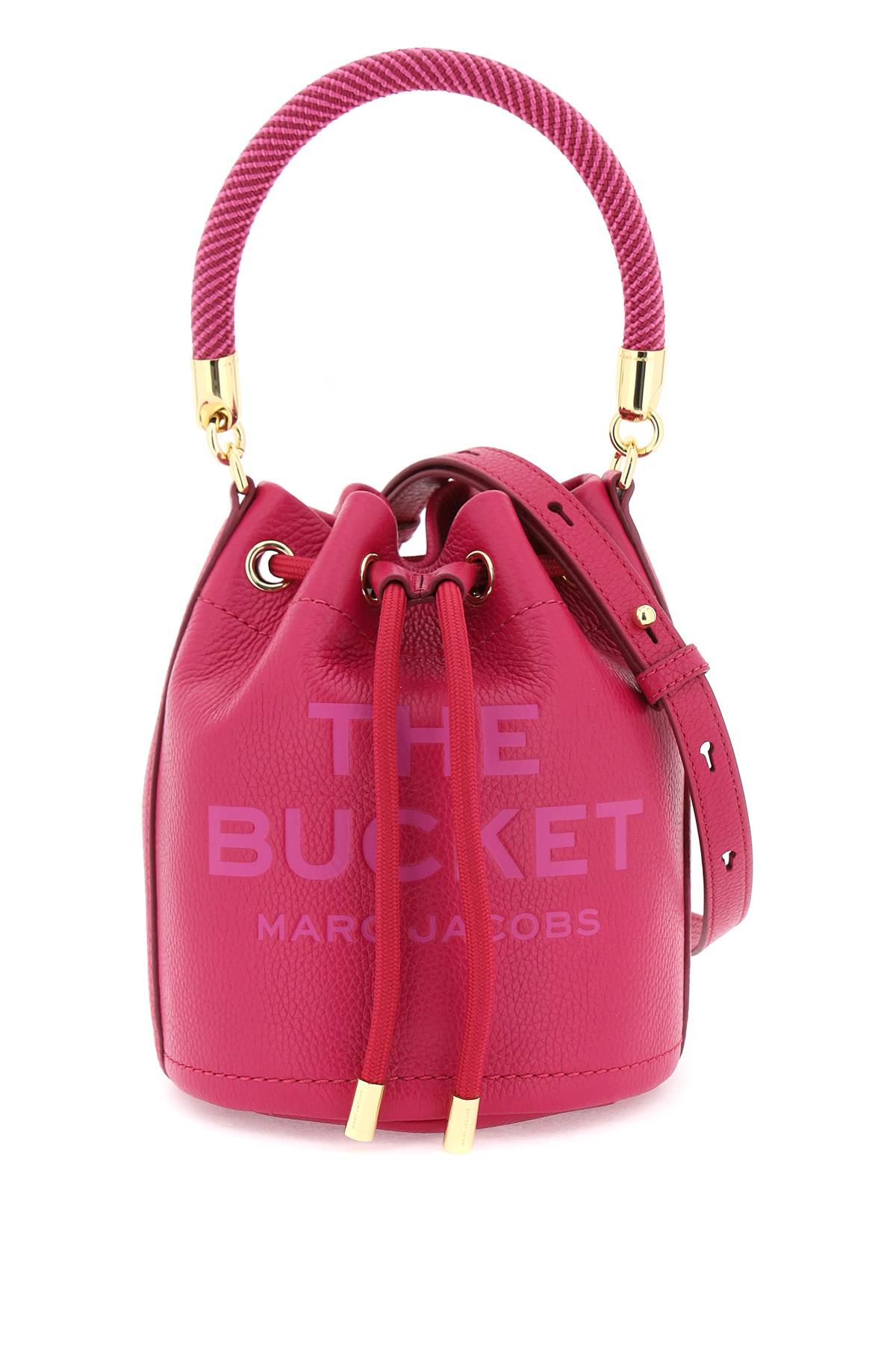 Marc jacobs the leather bucket bag H652L01PF22 LIPSTICK PINK