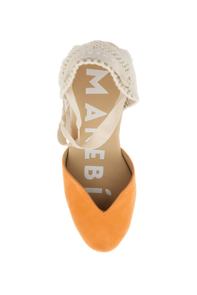 Manebi 坡跟麻底鞋 HAMPTONS 心型日落橙色