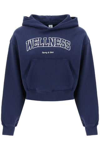 Sporty rich wellness cropped hoodie HC851 NAVY