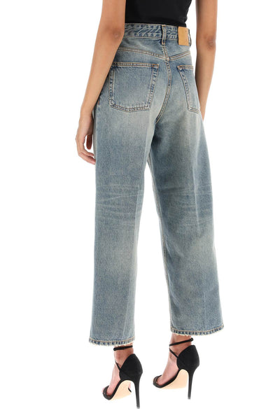Haikure 'betty' cropped jeans with straight leg HEW03297DF106 DIRTY BLUE