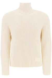 Ami paris cotton and wool funnel-neck sweater HKS024 KN0031 IVORY