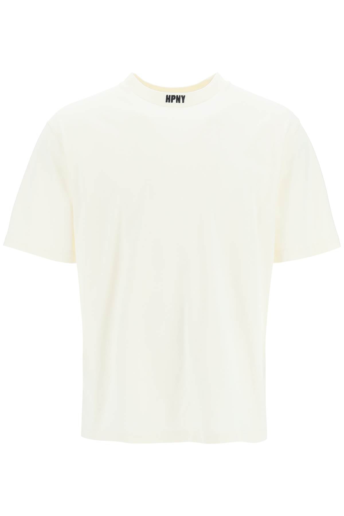 Heron preston hpny embroidered t-shirt HMAA034C99JER002 WHITE BLACK