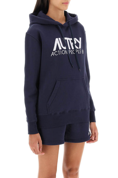 Autry 'icon' hoodie with logo embroidery HOIW409B BLUE