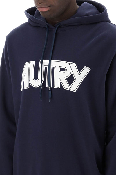 Autry 超大標誌印花連帽衫 HOPM508B 藍色