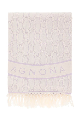 Agnona 'chain' beach towel HT05Z1 H2060 MALVA