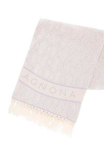 Agnona 'chain' beach towel HT05Z1 H2060 MALVA