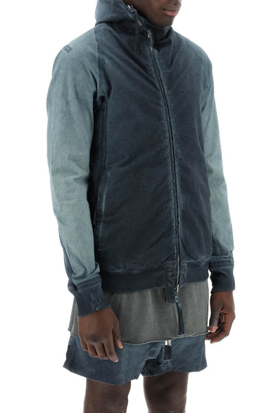 Boris bidjan saberi 混合運動衫，帶拉鍊和兜帽 HYBRID ZIPPER2 2 ST FSA10001 FTO00002 FADED ALGA