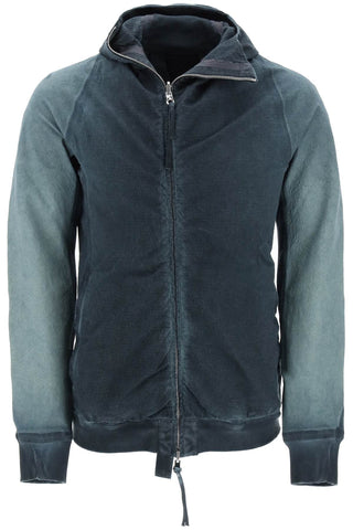 Boris bidjan saberi hybrid sweatshirt with zip and hood HYBRID ZIPPER2 2 ST FSA10001 FTO00002 FADED ALGA