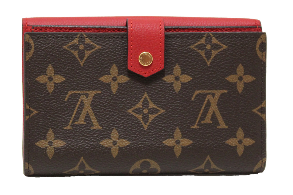 Louis Vuitton Brown And Red Monogram Compact Wallet