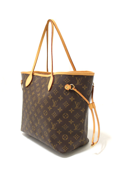 Louis Vuitton Classic Monogram Neverfull MM Tote Shoulder Bag