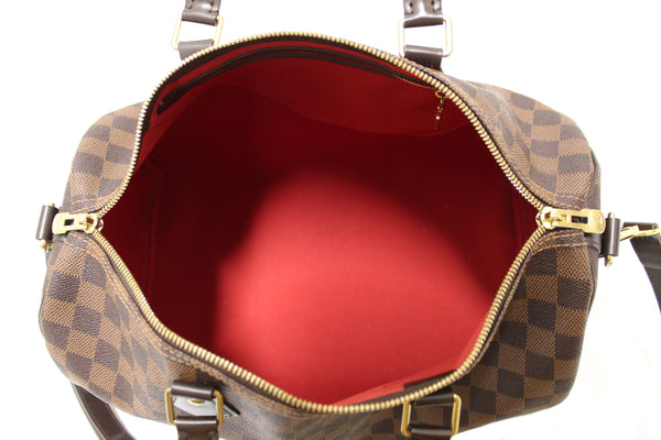 Louis Vuitton Damier Ebene Speedy 35 Bandouliere Bag