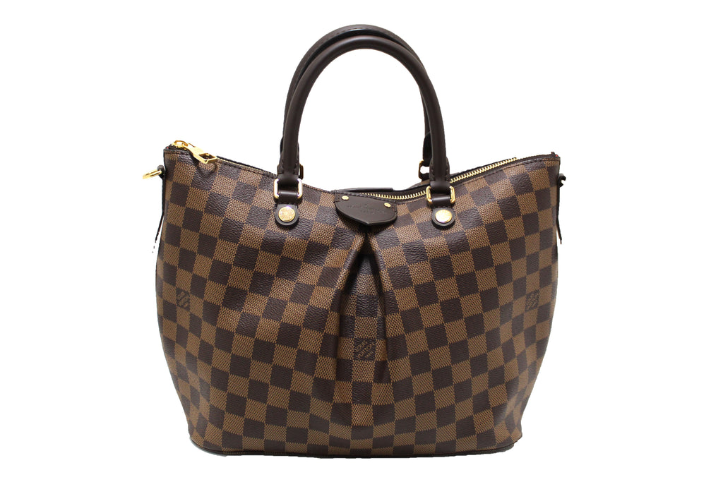 Louis Vuitton Damier Ebene Siena MM - Brown Handle Bags, Handbags