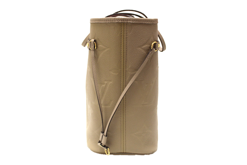 Handbags Louis Vuitton Neverfull mm Empreinte Leather Turtledove Beige Bag