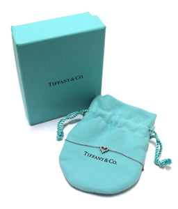 Tiffany＆Co。白金鑽石開放心手鍊