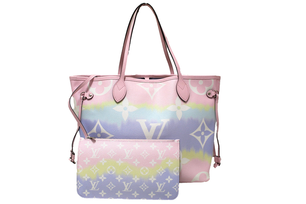 Authentic NEW Louis Vuitton Pastel Escale Giant Monogram Neverfull MM  Shoulder Bag – Italy Station