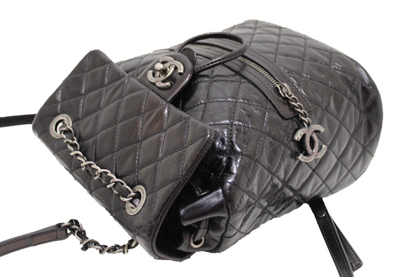 Chanel Black Quilted Calfskin Leather Small Salzburg Mountain Backpack