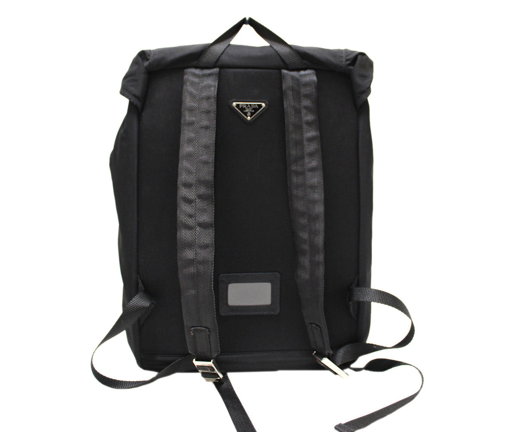 Re Nylon Backpack in Black - Prada