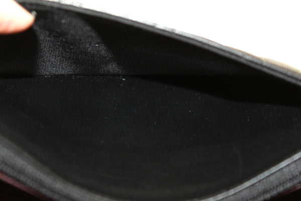 Chanel 黑色絎縫小羊皮皮革皮夾鏈 WOC 郵差包