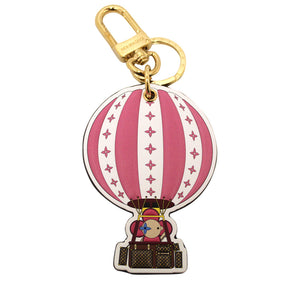 Louis Vuitton Monogram 2022 Christmas Animation Paris Bag Charm Key Ring  Pink