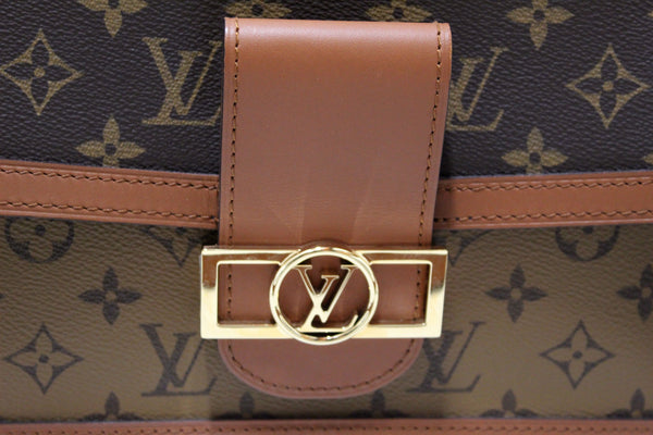 路易·威登（Louis Vuitton）經典會標和會標反向帆布dauphine mm肩袋