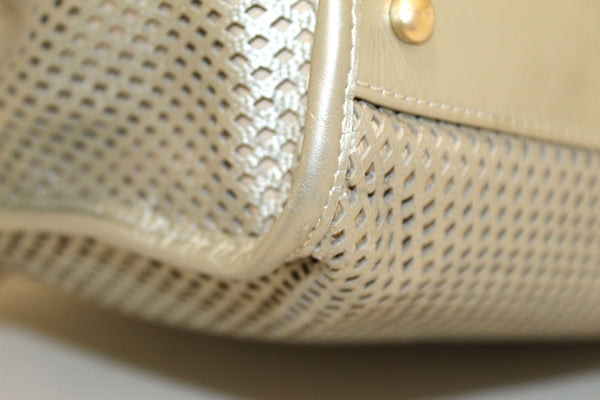 Chanel Grey Perforated Leather Up In The Air Convertible Tote