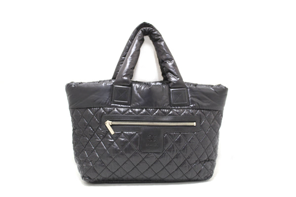 Chanel Coco Cocoon Black Quilted Nylon Reversible Tote