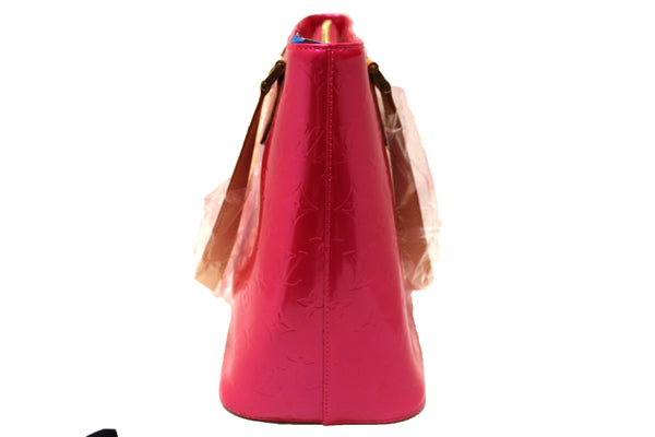 新的路易威頓紫紅色粉紅色粉紅色弗尼斯皮革休斯頓肩袋