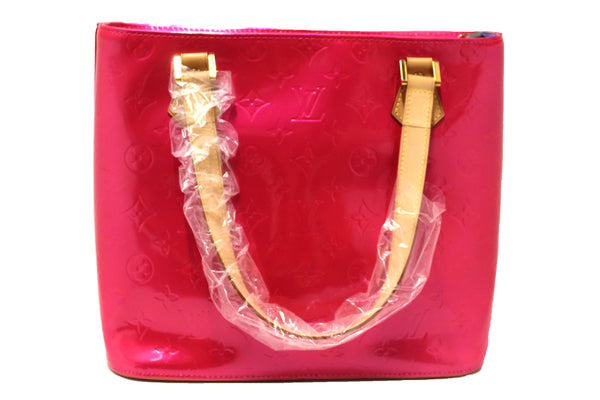 New Louis Vuitton Fuchsia Hot Pink Vernis Leather Houston Shoulder Bag