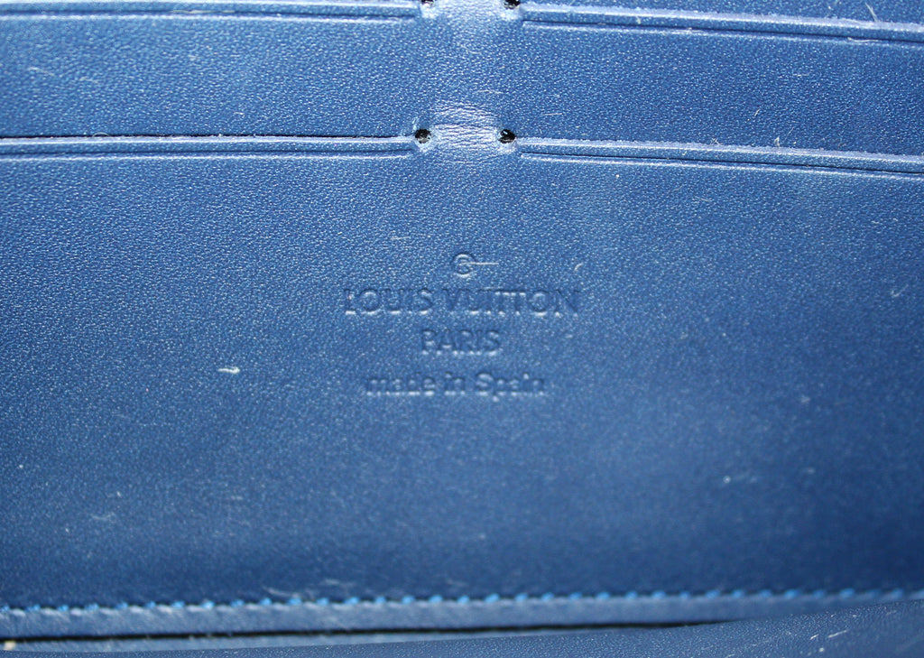 Louis Vuitton Monogram Blue Vernis Leather Zippy Wallet – Italy Station