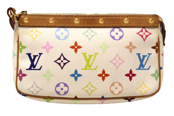Louis Vuitton White Multicolor Pochette Accessories Handbag
