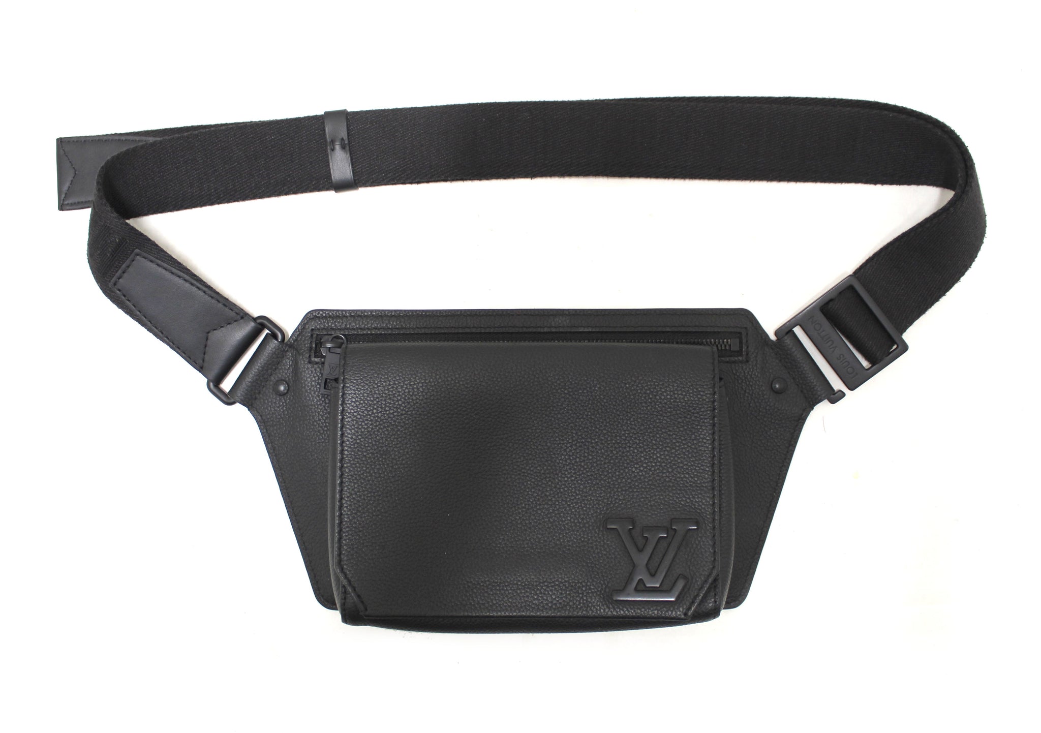 Louis Vuitton Black Leather Takeoff Sling Bag