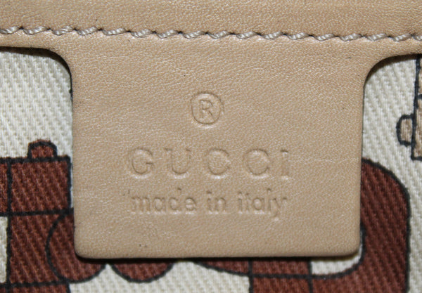新的Gucci米色Guccissima皮革中型Britt Boston Bag