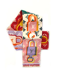 Mini - Louis Vuitton Bandeau Monogram Confidential Silk 100% Scarf