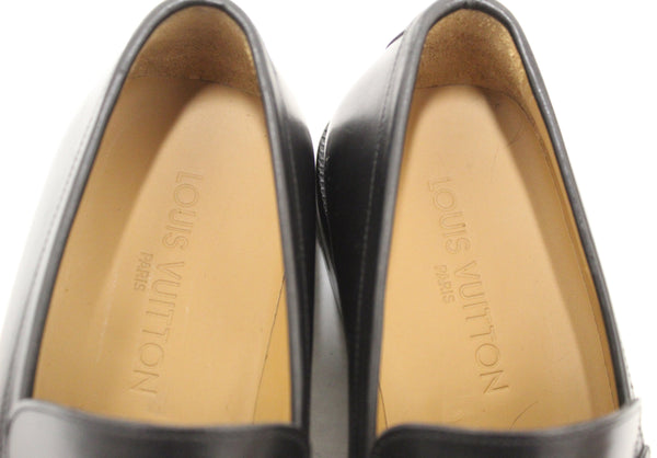 Louis Vuitton Men's Black Calf Leather Loafer Dress Shoes UK size 6 (US 7)
