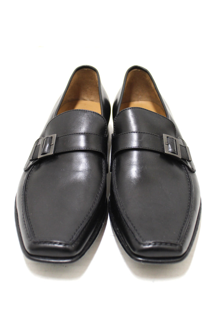 Louis Vuitton Men's Black Calf Leather Buckle Loafers Dress Shoes UK s –  Italy Station