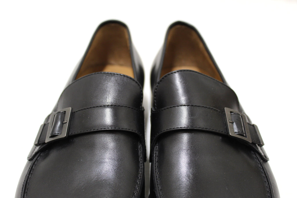 Louis Vuitton Men's Black Calf Leather Buckle Loafers Dress Shoes UK s –  Italy Station