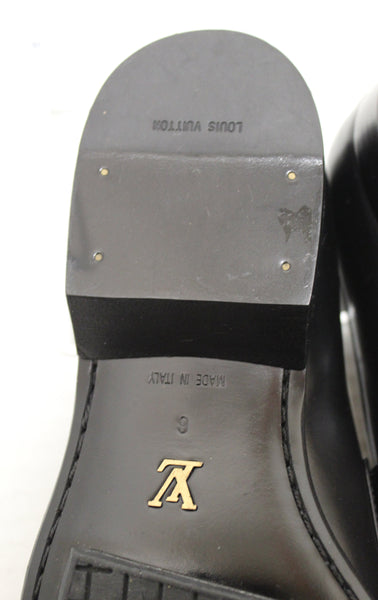 路易威登男士黑牛犢皮革麵包鞋鞋英國尺碼6（美國尺寸7）